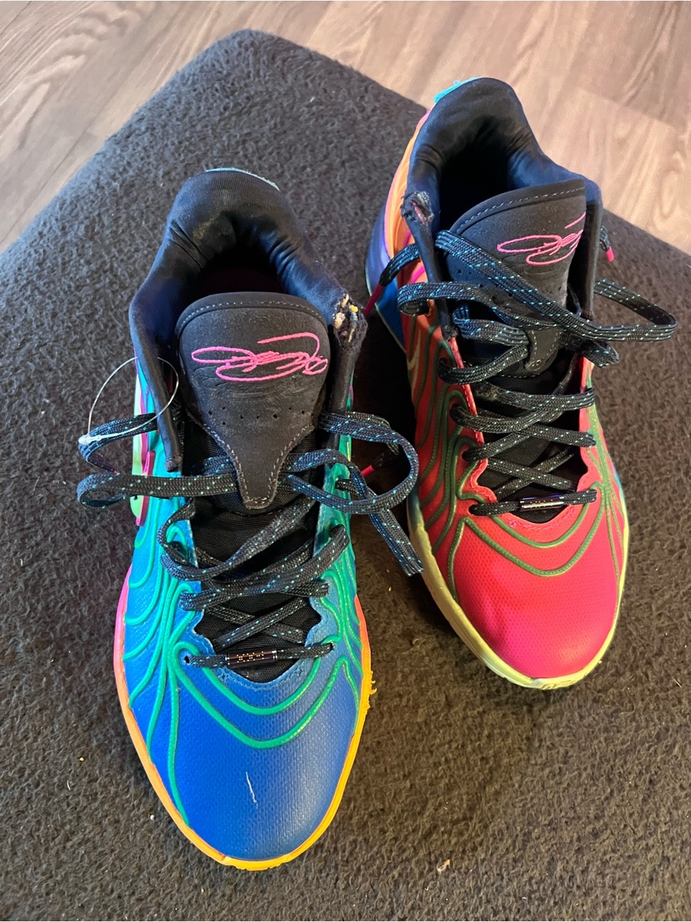 Nike Kids Multicolor Athletic Shoes - Blue & Pink